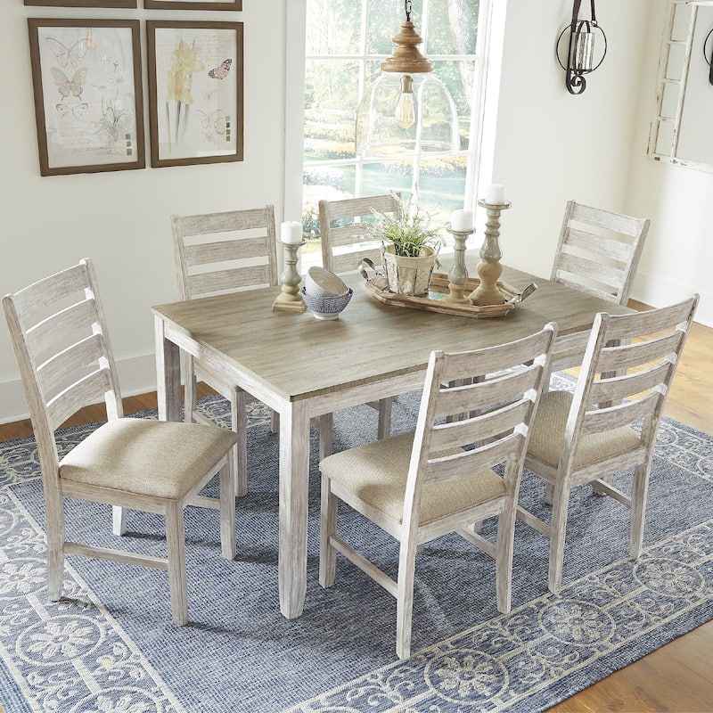 Signature Design by Ashley Dunbeg Bay 7-piece Dining Room Table Set - White/Light Brown