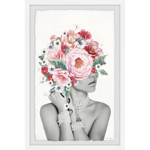 'Beauty and Pearls' Framed Painting Print