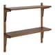 preview thumbnail 14 of 32, Kate and Laurel Meridien Mid-Century Wall Shelves - 24x8x24 Rustic Brown
