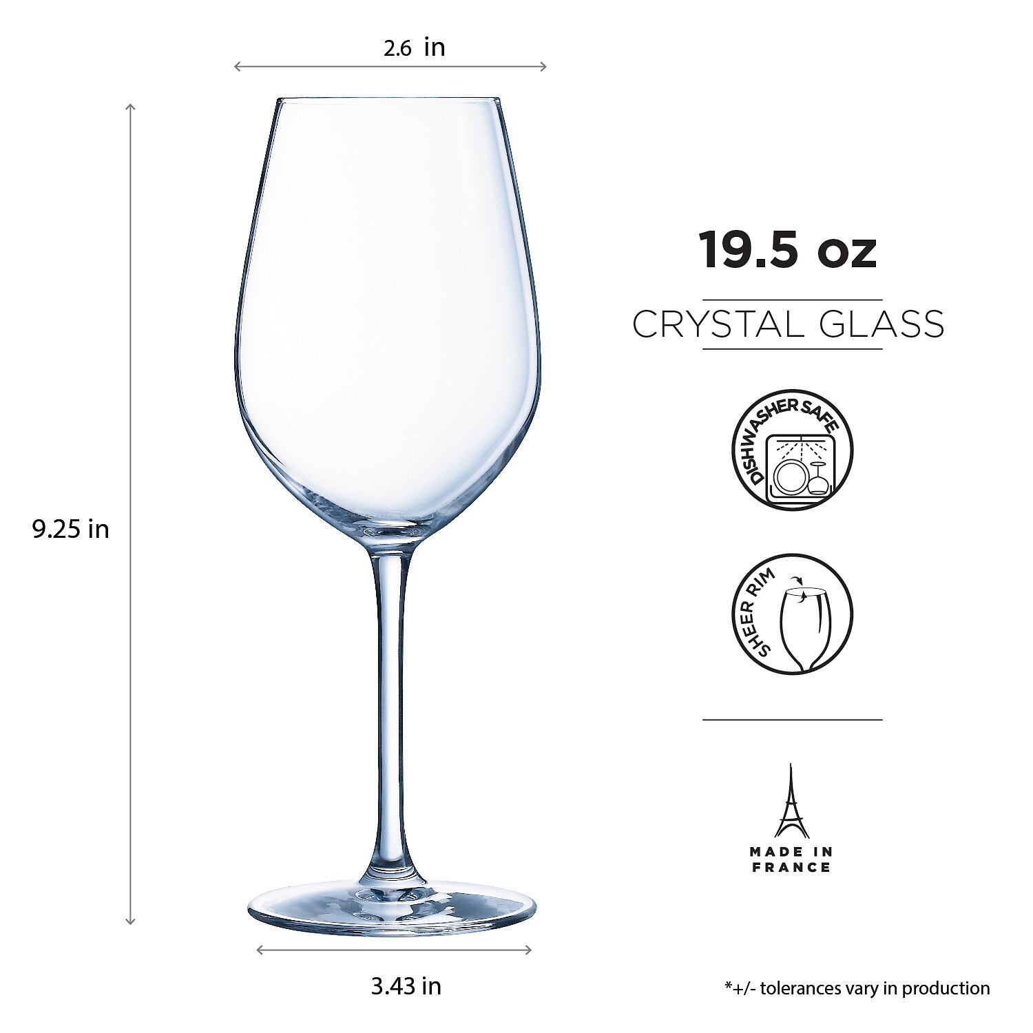 11.75 oz. Chef & Sommelier White Wine Glasses