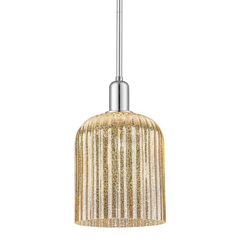Innovations Lighting 716-1S-13-8 Bridal Veil Pendant Bridal Veil 8" - Polished Chrome / Mercury