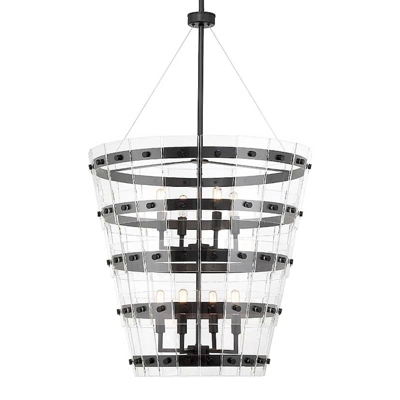 Savoy House 7-8859-8 Ventari 8 Light 25" Wide Waterfall Chandelier - Matte Black