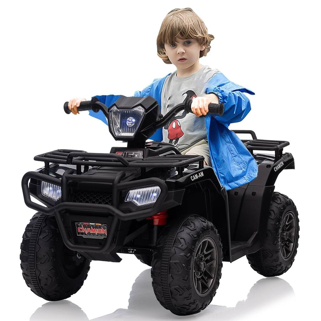 12V Battery-Operated Kids ATV, Dual Speed Adjustment, LED Light, Music, USB