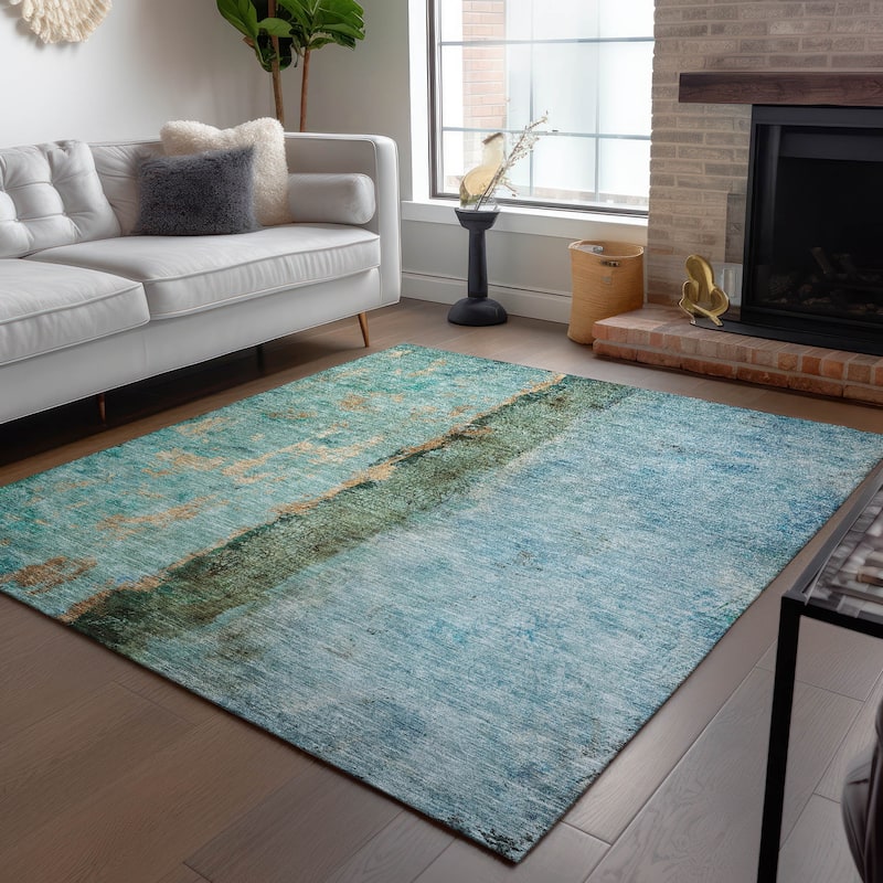 Machine Washable Indoor/ Outdoor Chantille Modern Contemporary Rug
