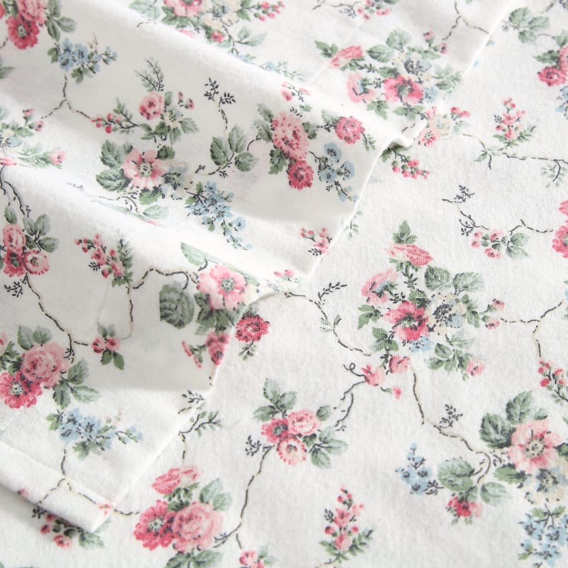 Laura Ashley Printed Cotton Flannel Sheet Set