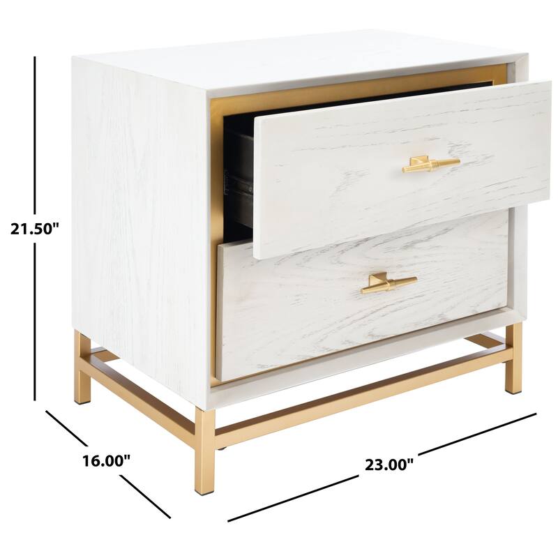 SAFAVIEH Jayla 2-Drawer Accent Table Nightstand