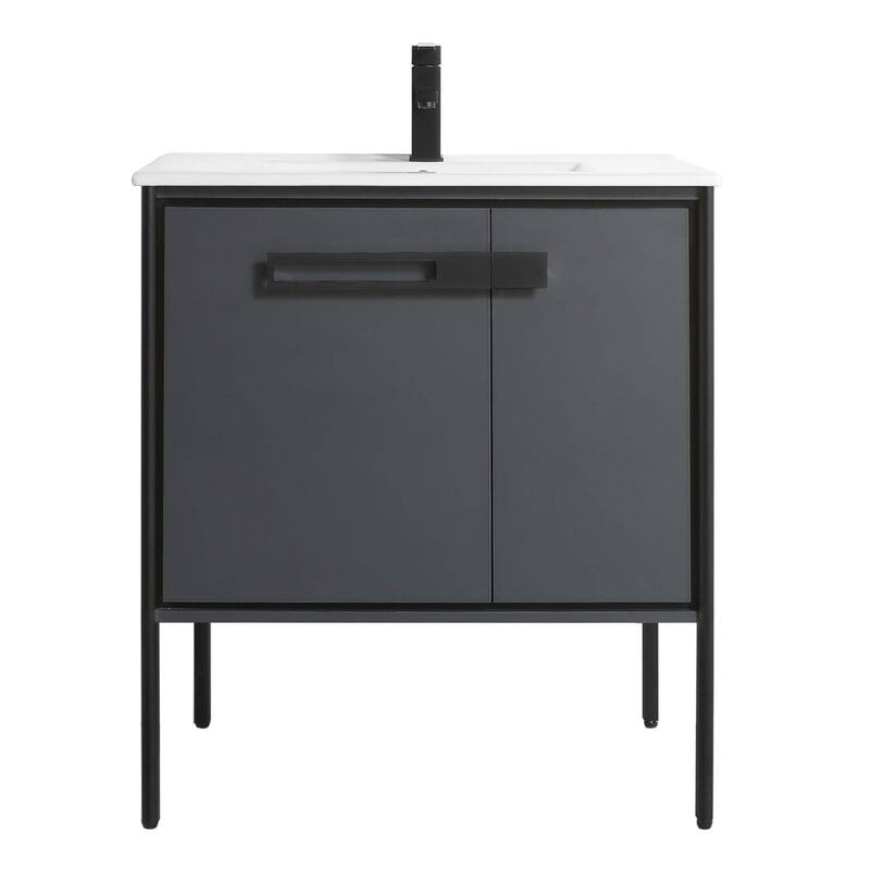 Fine Fixtures Oakville Bathroom Vanity with White Ceramic Sink