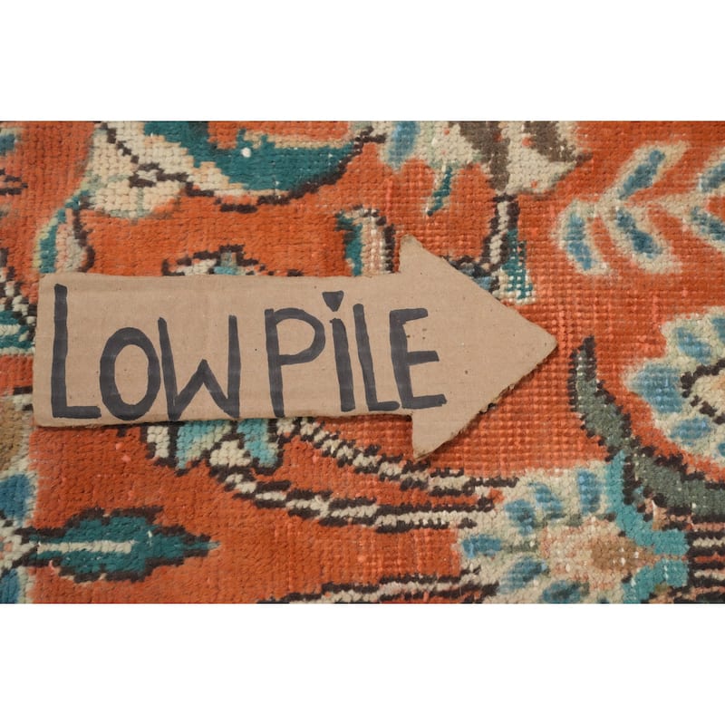 Hand Knotted Oriental 100% Wool Carpet Traditional All-Over Oranges & Rust Tabriz Area Rug - 3' 8'' X 3' 2''