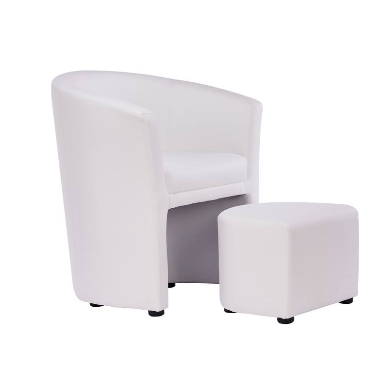Carson Carrington Junkboda Accent Club Chair with Foot Stool