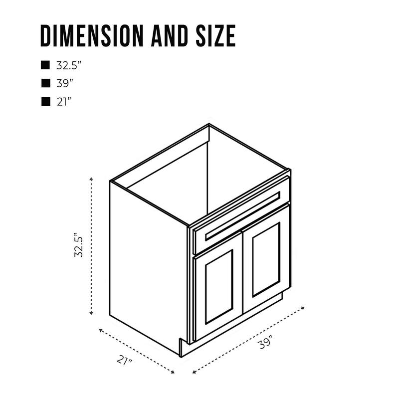 Vanity Art 39 Inch Single Sink Bathroom Vanity Cabinet