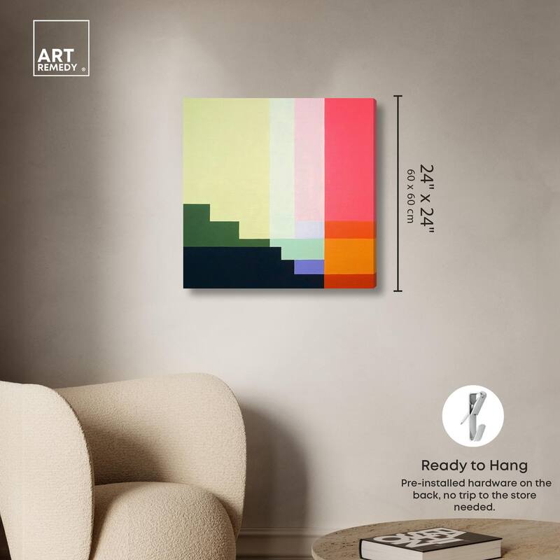 Rectilinear Rhapsody III Canvas by Art Remedy, Gallery Wrapped