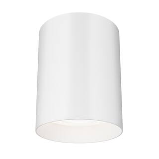 Artika Radius Modern Flush Mount Ceiling Light Fixture, White