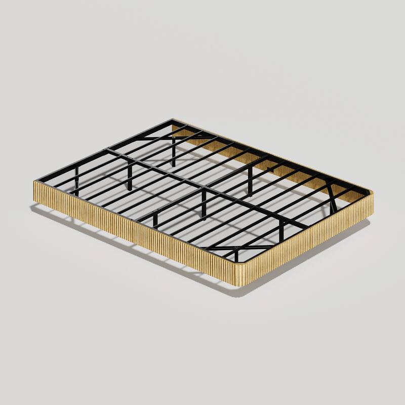 Oak Queen Floating Bed Frame with LED Lights