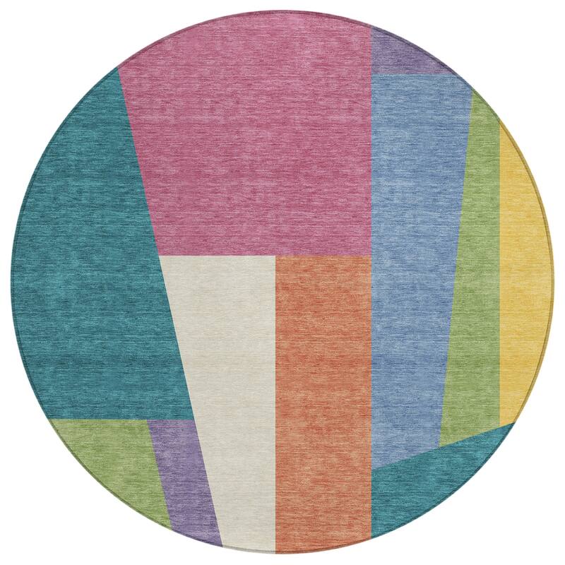 Machine Washable Indoor/ Outdoor Contemporary Jolie Chantille Rug