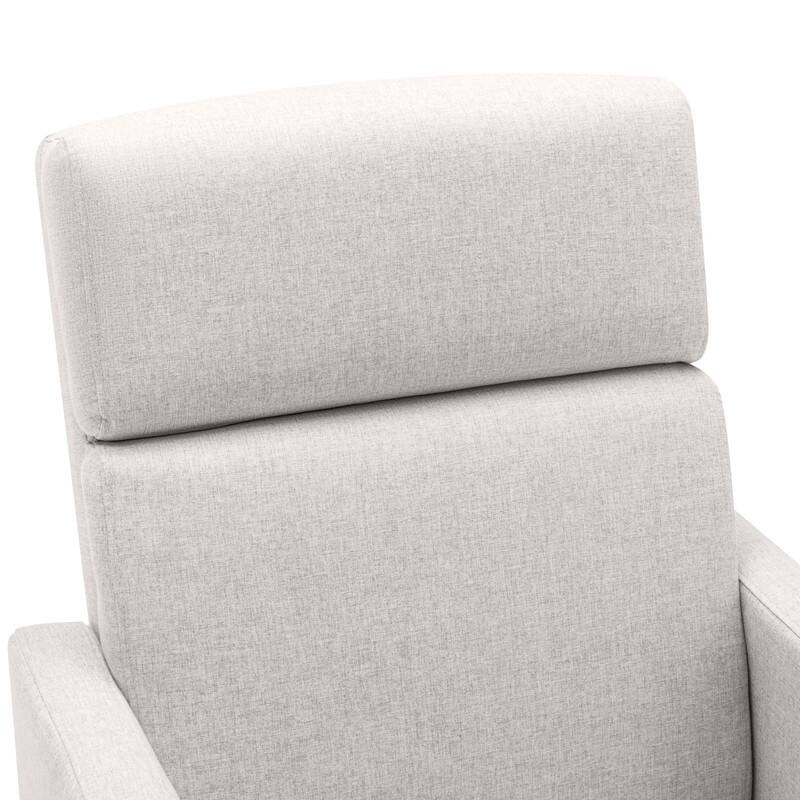 Modern Linen Rocker Plush Seating Glider Swivel Recliner Chair