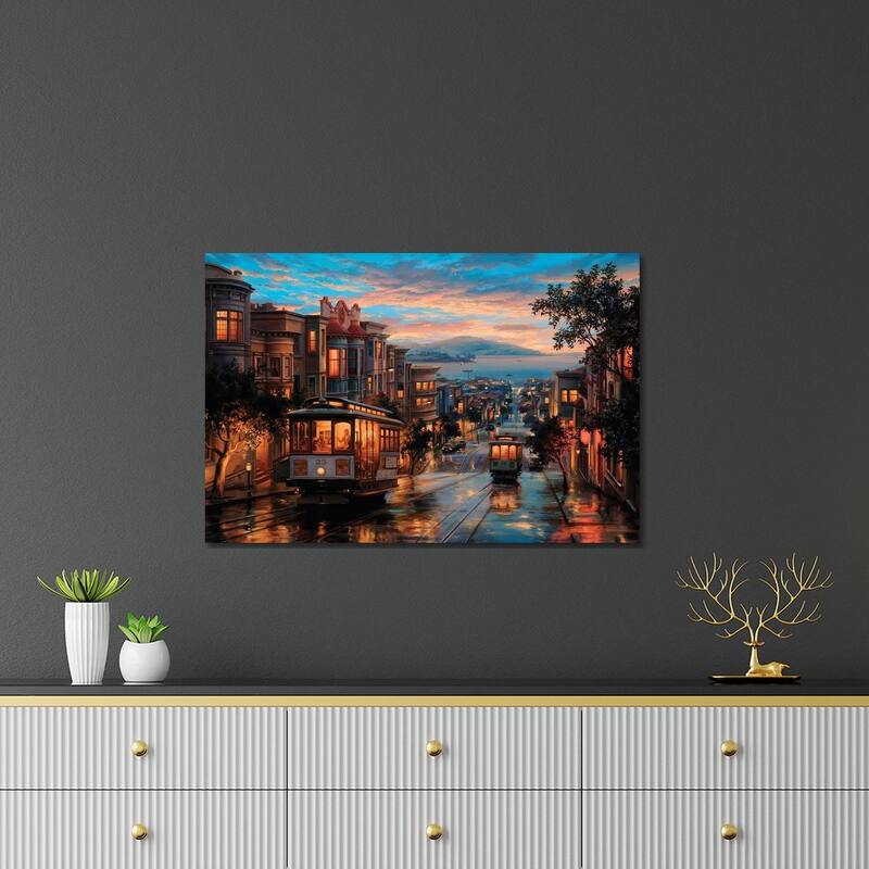 Cable Car Heaven Print On Acrylic Glass by Evgeny Lushpin