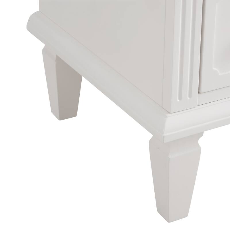 Open Space And 2 Drawers Dresser Nightstand With Charging Station, Farmhouse End Table With Usb Ports And Outlets