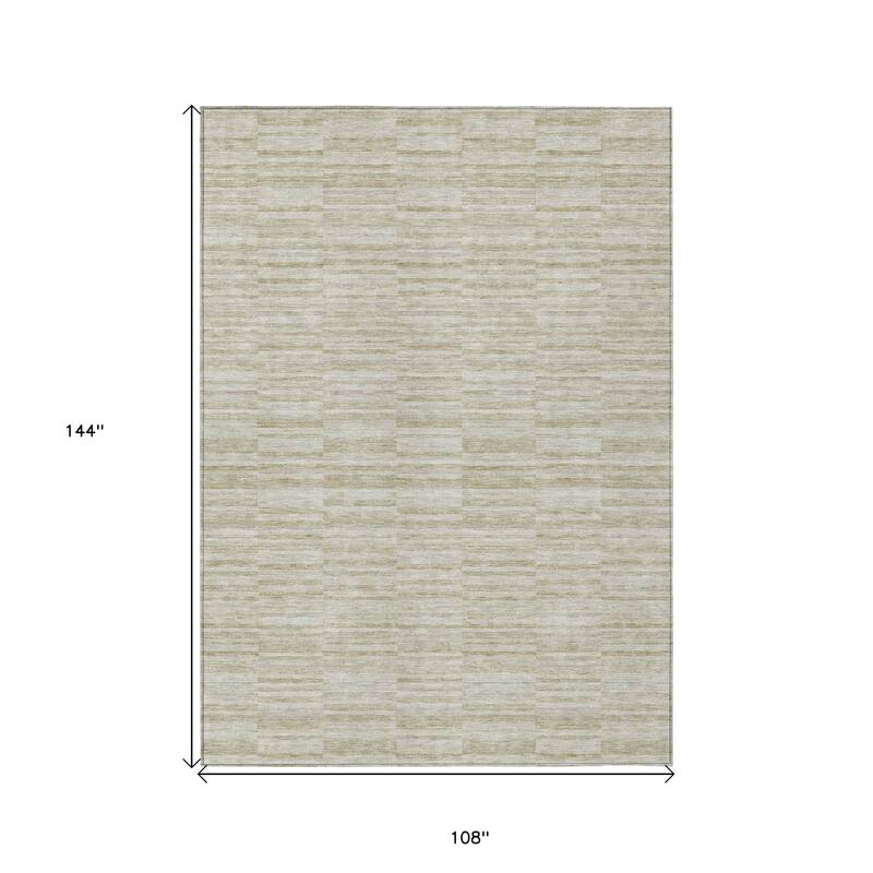 HomeRoots Striped Transitional Rectangle Outdoor Rug