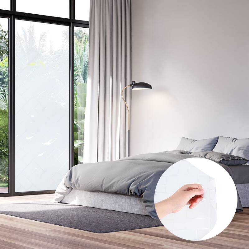 Window Privacy Film, Non-Adhesive Static Window Clings, White