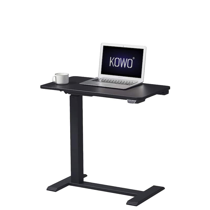 KOWO Electric Height Adjustable Side Table Soft Touch Bedside End Table with Quiet Motor, Modern Nightstand for Home & Office