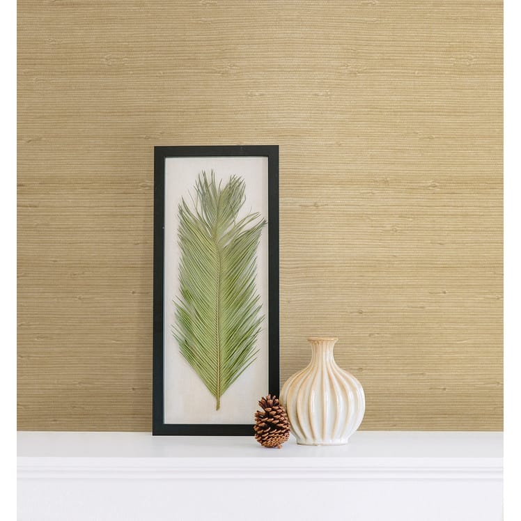 Advantage Kostya Cream Grasscloth Wallpaper - 36in x 288in x 16.025in