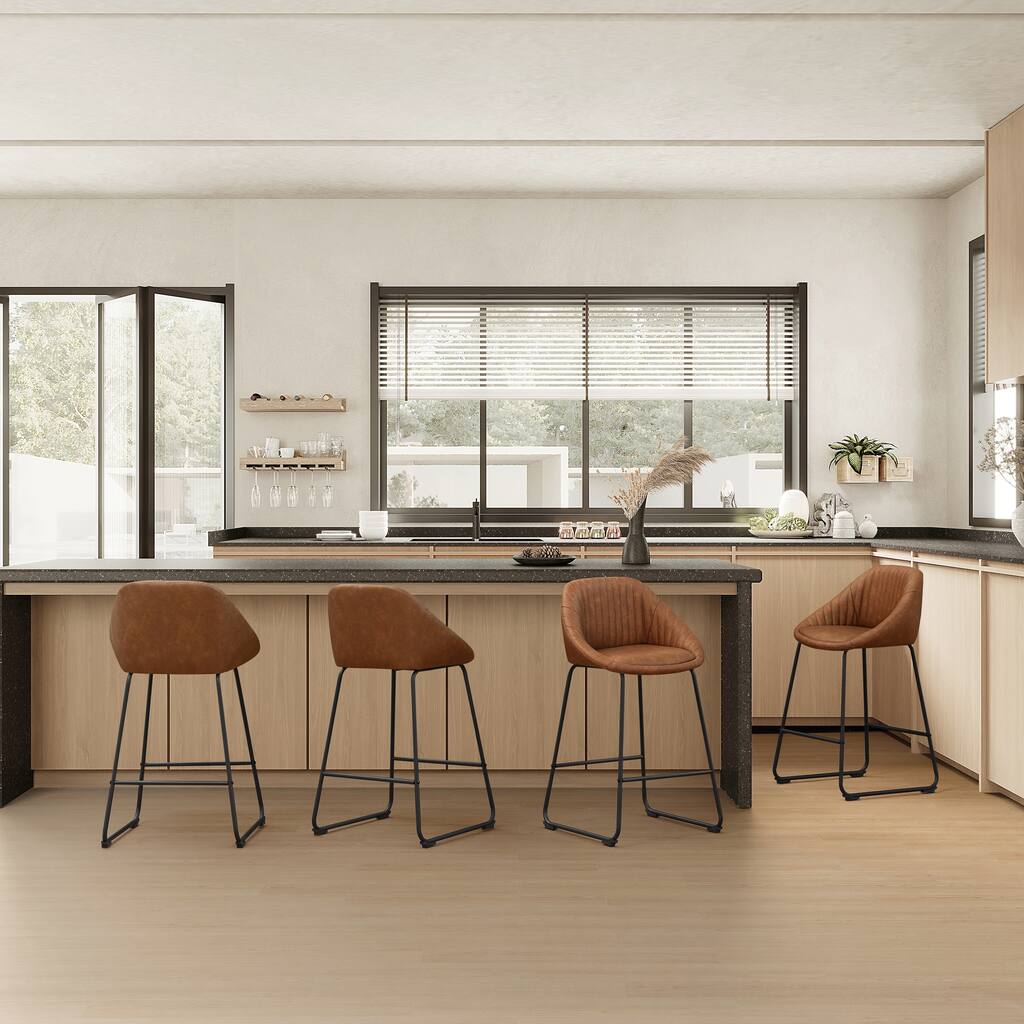 Art Leon 26-INCH Counter Stools with Sled Legs