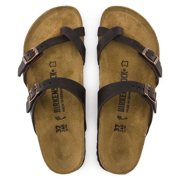 Birkenstock Mayari Womens Sandals Tobacco Oiled Leather Regular Width  0171321 - Bed Bath & Beyond