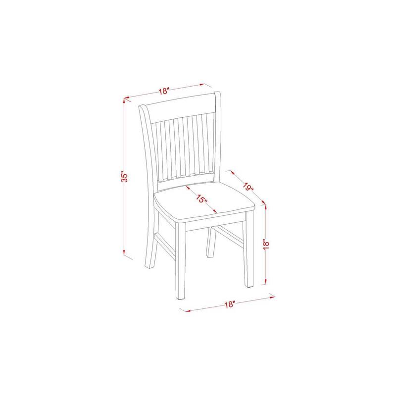 HomeStock 5-Piece Linen White Finish Solid Wood Top Dining table with 4 Chairs with Slat Back