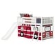 preview thumbnail 3 of 20, Max and Lily Classic Twin-Size Low Loft with Easy Slide and Curtain