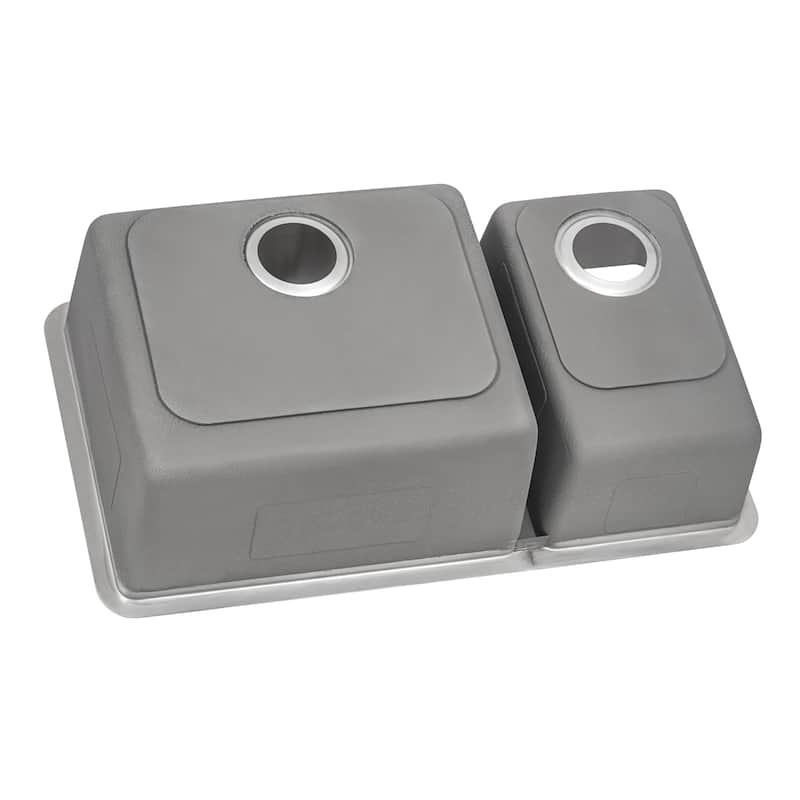 Ruvati 32-inch Undermount Kitchen Sink 30/70 Double Bowl 16 Gauge Stainless Steel - RVM5307 - 8' x 11'