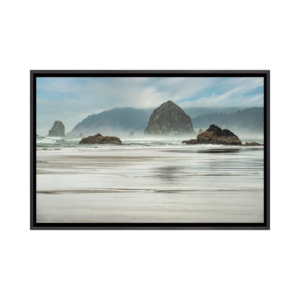iCanvas "Haystack Rock Canyon Beach" by Louis Ruth Framed