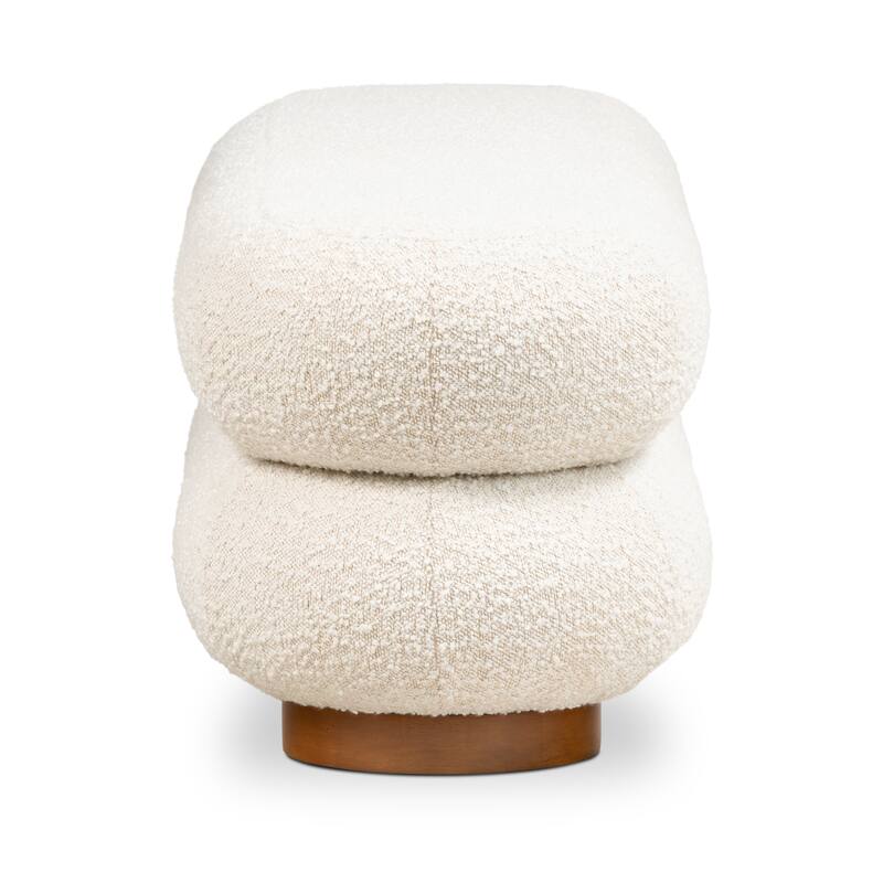 Poly & Bark Varde Bench in Froth White Boucle