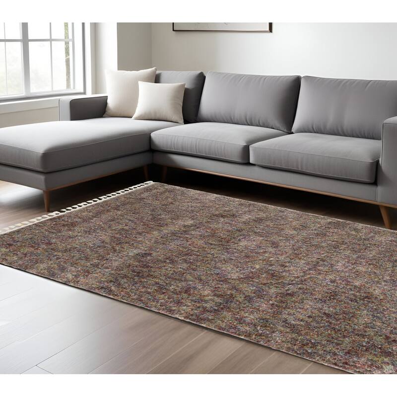 HomeRootsAbstract Modern Runner Area Rug - 133.86' X '94.49' X '1.77 - Blue/Orange/Yellow