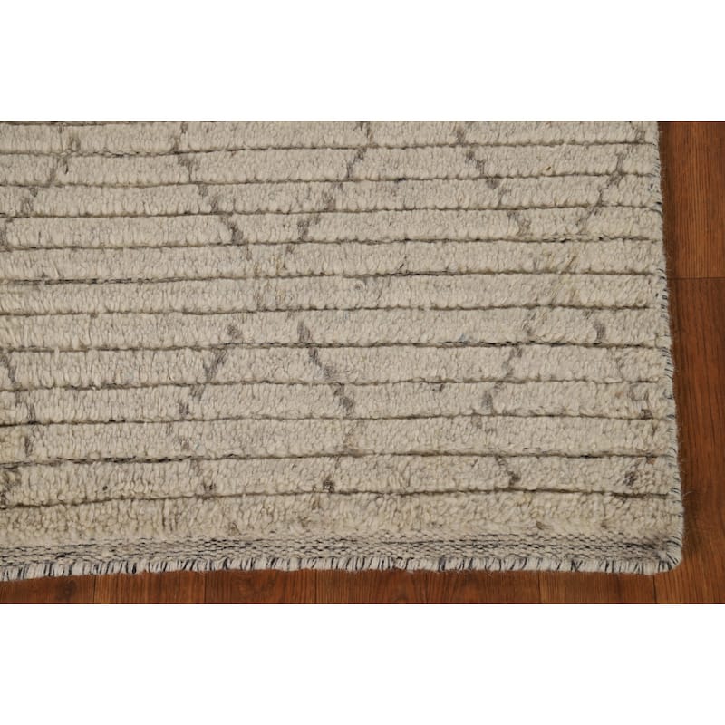 Moroccan Indian Accent Rug Handmade Geometric Wool Carpet - 2'0"x 3'0"