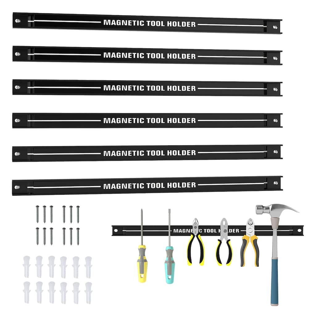 Gymax 18'' Magnetic Tool Holder Strip w/ Mounting Screws Space-Saving