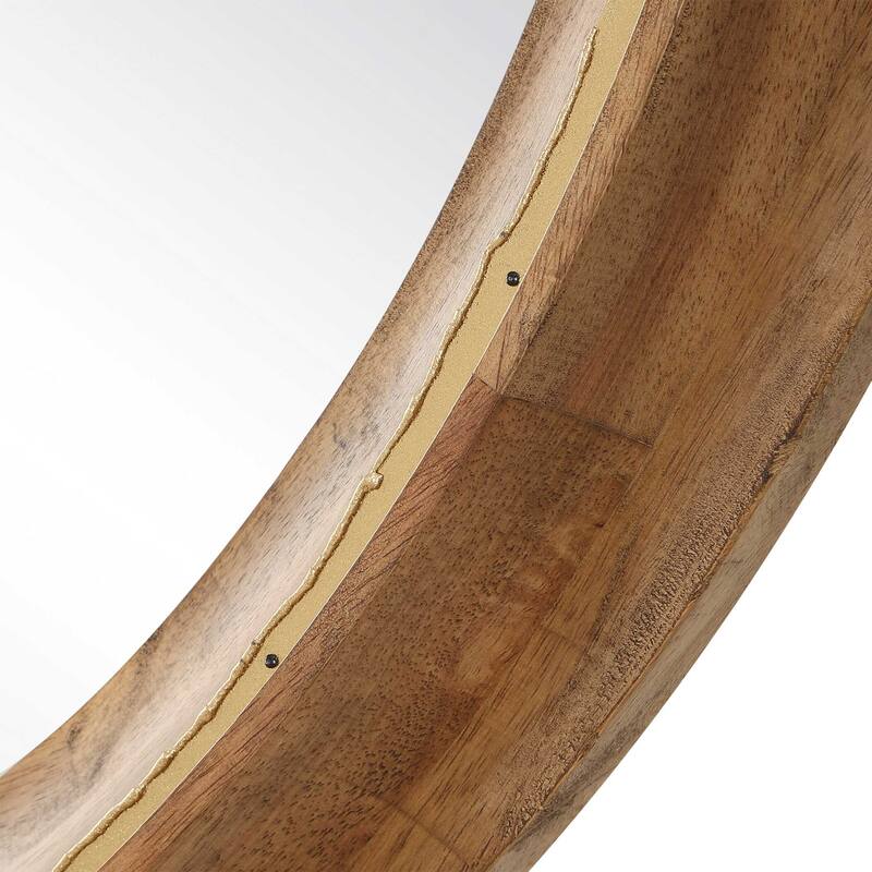 Uttermost Frontier Round Wood Mirror - 44.50" W x 44.50" H x 2.75" D