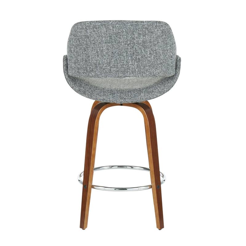 Carson Carrington Svellingen 26" Fixed-Height Counter Stool with Round Chrome Footrest (Set of 2)