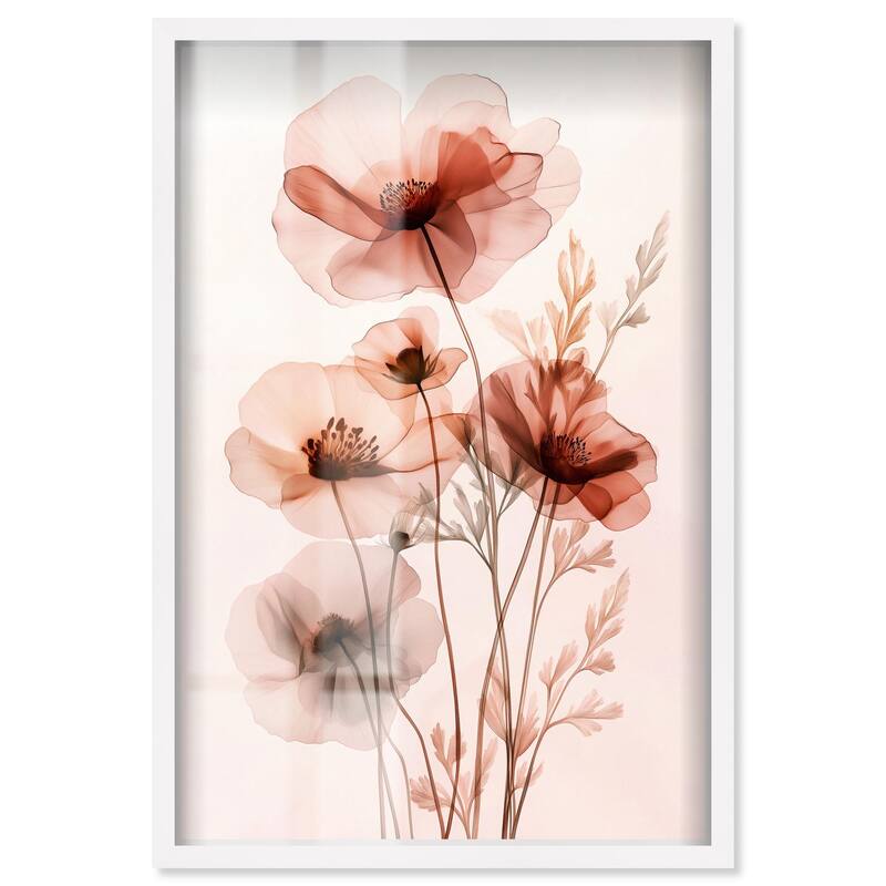 Petal Dye I Shadowbox by Art Remedy - White - 36" x 54"