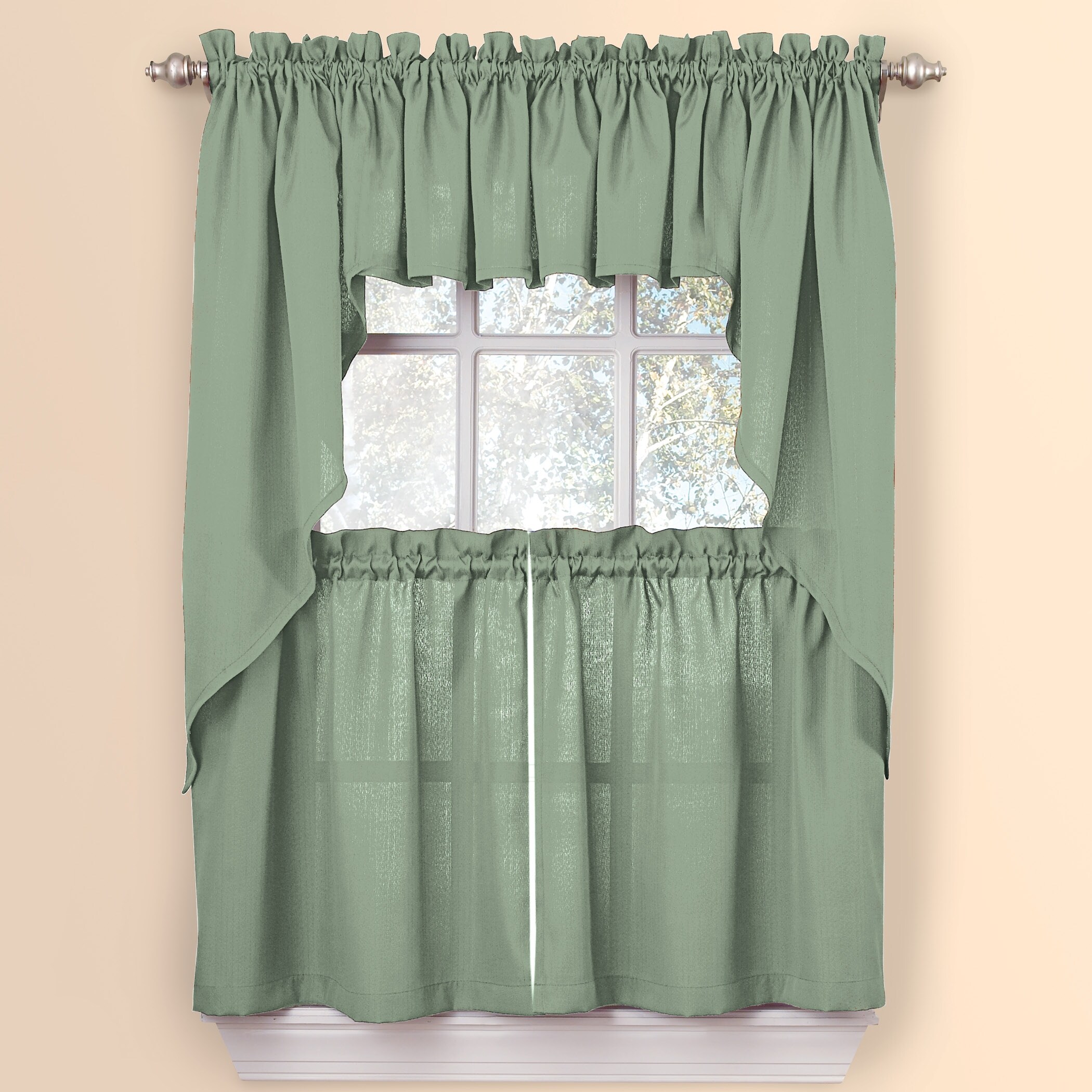 как выглядит Solid Color Textured Window Valance - 54" WIDE фото