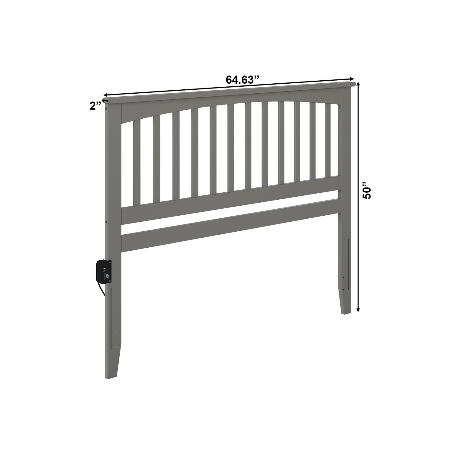 AFI Mission Headboard with Attachable Charger - Picture 11 of 25