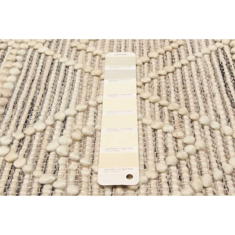 ECARPETGALLERY Braid weave Sienna Cream Wool Rug - 4'11 x 8'1