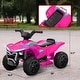 preview thumbnail 22 of 25, Qaba Kids ATV Quad, 6V Ride On Toy with Rechargeable Battery, Light, Forward & Reverse, 4 Wheeler Battery Powered for Boys Girls