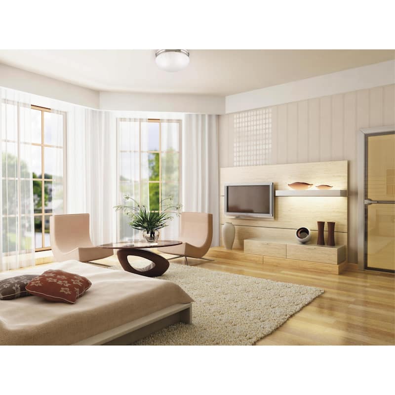 Westinghouse Two-Light Flush-Mount Interior Ceiling Fixture with Pull Chain
