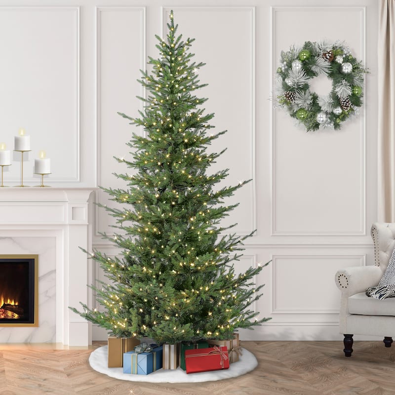 Puleo International 7.5' Pre-Lit Natural Artificial Tree