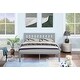 preview thumbnail 2 of 5, Full Size Bed, Wood Platform Bed Frame with Headboard For Kids, Slatted, Gray