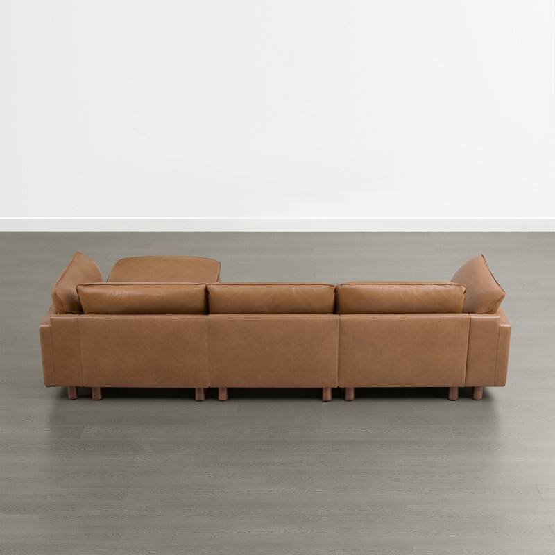 Spruce & Spring Modular Cloud Couch Sofa with Wood Legs for Living Room