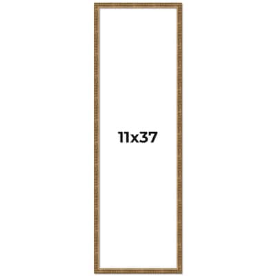 11x37 Frame Gold Solid Wood Picture Frame - Complete Modern Photo