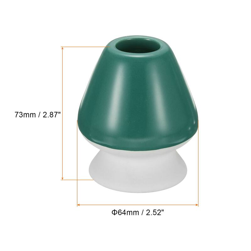 Ceramic Chasen Stand 73mm Matcha Whisk Holder Teas Set Whisks Stand - Dark Green