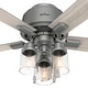 preview thumbnail 4 of 9, Hunter 44" Hartland Low Profile Ceiling Fan with LED Light and Pull Chain - Farmhouse, Rustic, Transitional