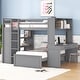 preview thumbnail 30 of 40, Multi-Functional Full Size Loft Bed with Wardrobe,Twin Stand-Alone Bed and Work Desk Under
